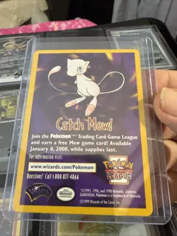 CATCH MEW Card Promo - Pokemon the Movie - 1999 Pokemon Wizards of the Coast S20 - Image 1