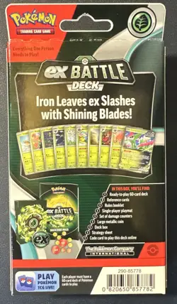 Pokemon TCG Iron Leaves ex Battle Deck 60 Card Deck~ Factory Sealed ! - Image 3