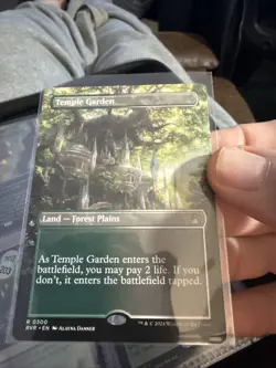 MTG Temple Garden - Borderless - Ravnica Remastered (201) - Image 1