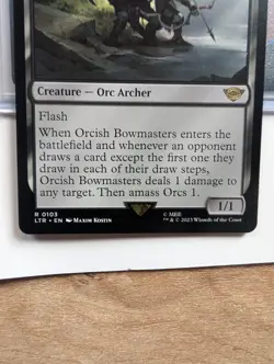 MTG - Orcish Bowmasters - LTR Universes Beyond: Lord of the Rings 0103 Rare Base - Image 3