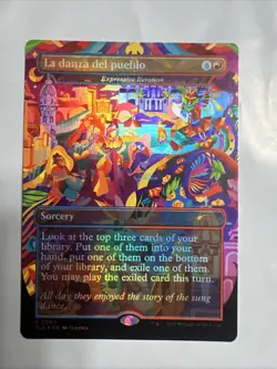 2025 MTG Magic The Gathering SLD Secret Lair Borderless Foil La danza del pueblo - Image 1