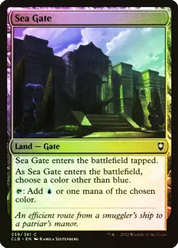 Sea Gate Foil Commander Legends: Battle for Baldur's Gate NM MTG - Image 1