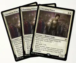 X3 MTG Throne of Eldraine (ELD 008) Charming Prince - NM - Rare - The List - Image 1