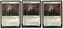 X3 MTG Throne of Eldraine (ELD 008) Charming Prince - NM - Rare - The List - Image 2
