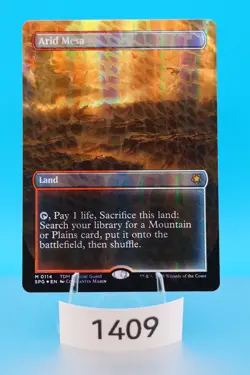 MTG Arid Mesa (Borderless) (Dragonscale Foil) Special Guests Foil #114 - Image 1
