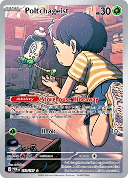 Pokemon TCG Poltchageist 171/167 Twilight Masquerade Illustration Rare Full Art - Image 1