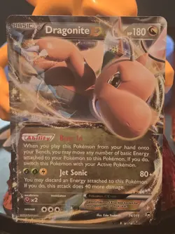 Pokemon TCG Dragonite EX 74/111 Ultra Holo Rare XY Furious Fists - Image 2