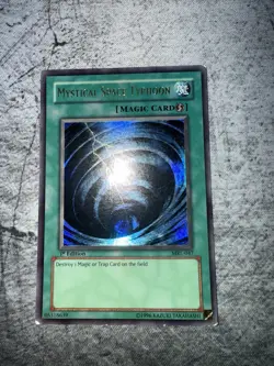Mystical Space Typhoon MRL-047 Ultra Rare 1st Edition Magic Ruler Yu-Gi-Oh MP - Image 1