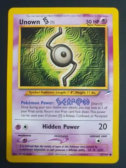 Unown [S] 87/105 - Neo Destiny Set - Pokemon Card - Excellent Condition - Image 1
