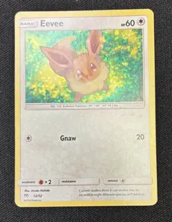 Eevee 12/12 McDonald's 2019 Holo Pokemon Card Promo - Image 1