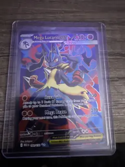 Pokemon TCG Mega Lucario EX Card 160/132 Mega Evolution Ultra Rare Near Mint - Image 1