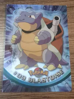 Topps Series 1 Holo Blastoise 09 Moderately Played - Holo Pokemon Card - Image 1