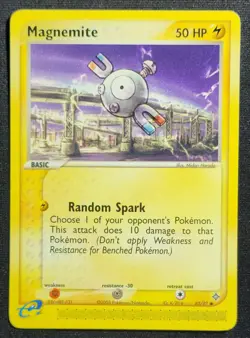 Magnemite 62/97 2003 EX-Dragon Common Pokemon Card E-Reader Vintage - Image 1