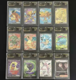 12 Lot OCD 10 Pokemon TCG Chinese Card 151 SR SSR Holo Charizard Graded A5 SQ - Image 1