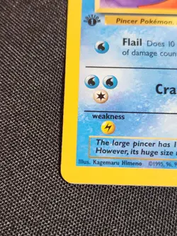 Kingler 38/62 Uncommon Fossil 1st Edition Non Holo Pokemon Card LP - Image 2
