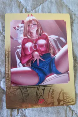 GODDESS STORY WAIFU ANIME CARD SP-01 POWER CHAINSAW MAN SHE'S MY WAIFU METAL - Image 1
