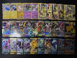 Lot of 150 Pokemon Cards Mega/EX/GX/Full Art/V/VMAX Modern Collection HP-DAMAGED - Image 5