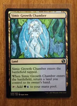 Simic Growth Chamber Altered Art Hand Painted MTG Magic the Gathering Anime Girl - Image 1