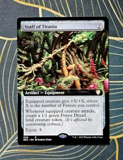 Staff of Titania [EXTENDED ART] | Commander: Brothers' War (MTG) NM EN - Image 1
