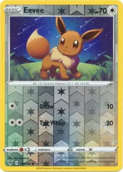 Pokemon - Eevee - 130/185 - Common - Reverse Holo - Sword & Shield - Vivid Volta - Image 1