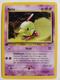 Pokemon TCG Natu Neo Genesis 67 Regular 1st Edition Common - Image 1