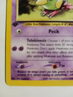 Pokemon TCG Natu Neo Genesis 67 Regular 1st Edition Common - Image 5