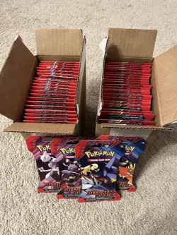 Pokemon Destined Rivals Sleeved Booster Packs Lot Of 50!!! - Image 1