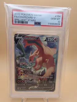Charizard V 154/172 Pokemon Brilliant Stars Holo - PSA 10 Gem Mint - Image 1