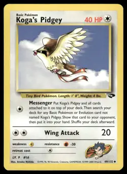 2000 Gym Challenge Koga’s Pidgey VTG UNplayed Basic/Uncommon #49 WOTC TGC - Image 1