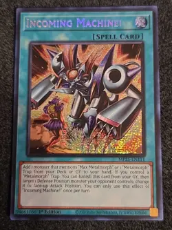 Yugioh Incoming Machine! MP25-EN111 1st Edition Prismatic Secret Rare NM - Image 1
