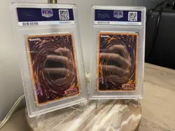 Yu-Gi-Oh! PSA TCG Lot Of 2 - Red-Eyes Black Dragon PSA 8 & Dark Magician PSA 9 - Image 2
