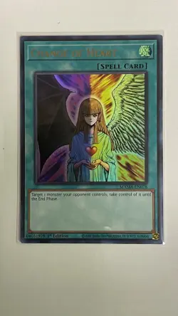 Yugioh Change of Heart MAMA-EN078 NM 1st Ed Ultra Rare - Image 1