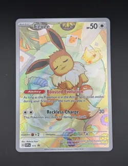 Pokemon Eevee TCG Card Holo Basic Boosted Evolution Promo - Image 1