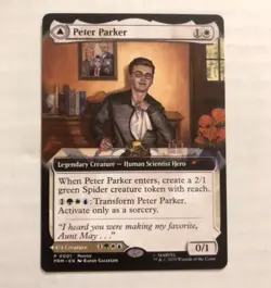 ② Peter Parker Spiderman Two-sided MAGIC Card NYCC Comic Con Promo SDCC MTG 2025 - Image 2