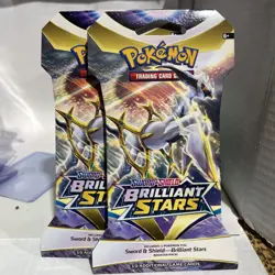 Pokemon TCG: Sword & Shield-Brilliant Stars Sleeved Booster Pack X2 (20 Cards) - Image 1