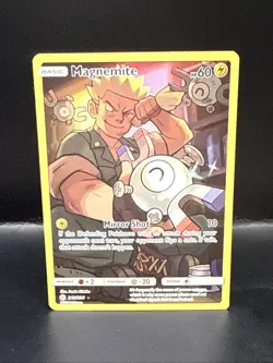 Pokemon Magnemite Cosmic Eclipse Full Art SM Holo Card 242/236 Secret Rare - Image 2