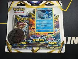 2 New Pokemon Brilliant Stars Leafeon Glaceon Promo 3 Pack Blister Card Lot - Image 2