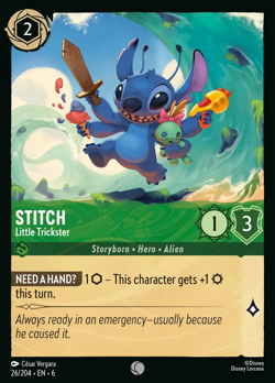 Stitch - Little Trickster #26 Common | Lorcana: Azurite Sea Card - Image 1