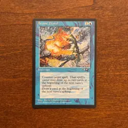 Arcane Denial (Axe) VLP/NM Alliances 1996 Magic the Gathering Card MTG - Image 1