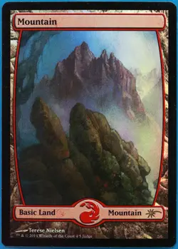 Mountain (Judge Extended Art Promo) FOIL HP MTG MAGIC CARD (487538) ABUGames - Image 1