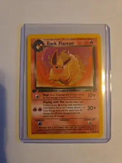 Pokemon TCG Dark Flareon Card 35/82 Non Holo 1st Edition - Image 1
