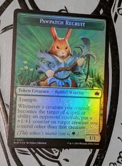 MTG *FOIL* Bloomburrow Token FOOD ** PAWPATCH RECRUIT NM - Image 2