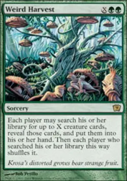 MTG Weird Harvest, Ninth Edition, Damaged, English - Image 1
