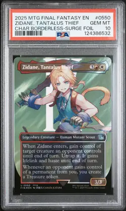 2025 MAGIC THE GATHERING FINAL FANTASY SURGE #0550 ZIDANE, TANTALUS THIEF PSA 10 - Image 1