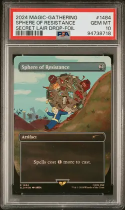 2024 MTG SECRET LAIR DROP FOIL #1484 SPHERE OF RESISTANCE PSA 10 - Image 1