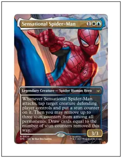 1x Sensational Spider-Man, Borderless Art, Magic the Gathering MTG NM - Image 1