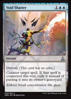 MTG Void Shatter - Foil, Oath of the Gatewatch, Heavily Played, English - Image 1