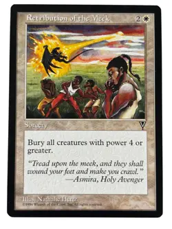 MTG Retribution of the Meek Visions Near Mint Regular Vintage Old School Magic - Image 1