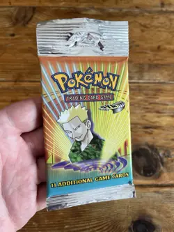 Pokemon Gym Heroes Lt Surge Art Factory Sealed Booster Pack Light 20.8gs Vintage - Image 2