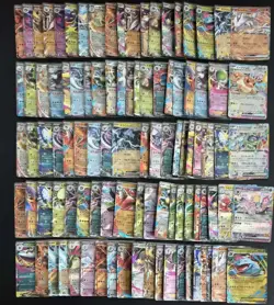 Pokemon Bulk Lot of 100 ex RR Double Rare Set Japanese Eevee Reshiram #13 SQ - Image 1